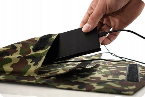 PRZENOŚNY PANEL SŁONECZNY 4 PANELE 2xUSB 20W MATA SOLARNA SKŁADNA W GÓRY na Arena.pl