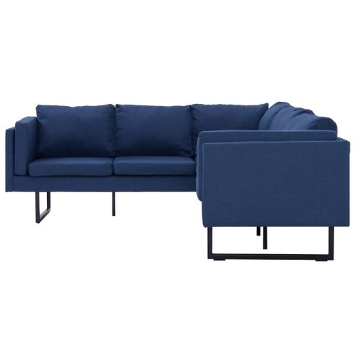 Sofa Narożna, Niebieska, Materiałowa na Arena.pl