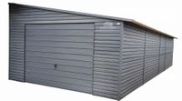 GARAŻ BLASZANY 5M X 8M POZIOM - SPAD W PRAWO - BRAMA UCHYLNA GB269