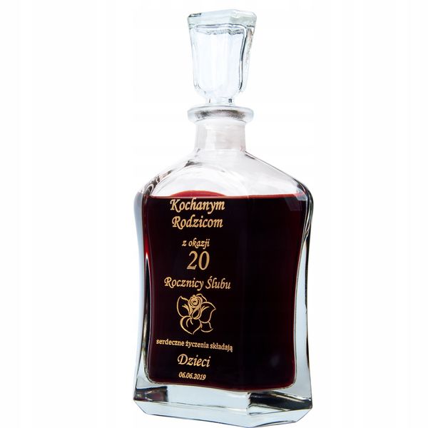 Prezent URODZINY Dla Taty Mamy Brata Dziadka Babci Karafka zdjęcie 4