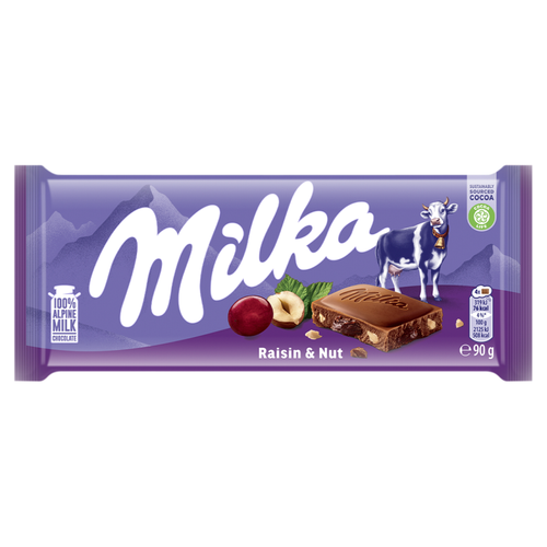 Milka Raisin & Nut Czekolada mleczna 90 g na Arena.pl