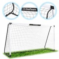 Bramka do piłki nożnej OneTeam One biała stal ocynkowana 300x200