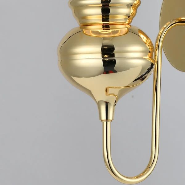 Kinkiet klasyczny Queen MB-8046-25 gold Step pałacowy z abażurem złoty zdjęcie 3