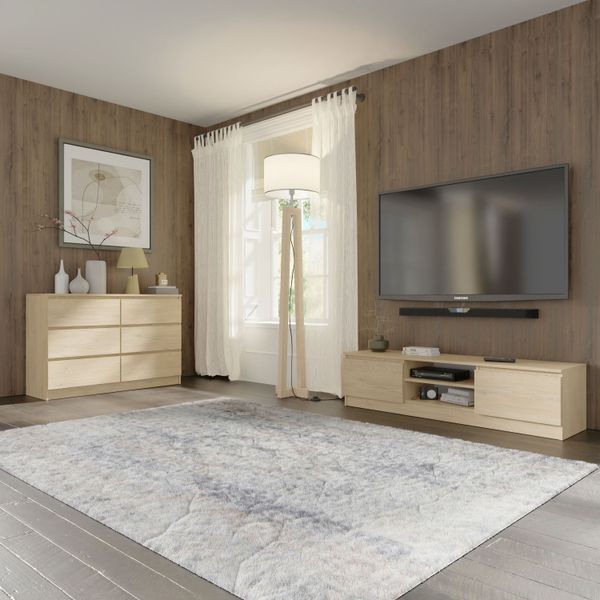 Komoda MAJA S6 120 cm dąb cremona 6 szuflad zdjęcie 7