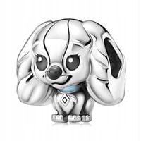 Zawieszka SREBRO 925 Koralik Charms Disney Zakochany Kundel Pies Lady