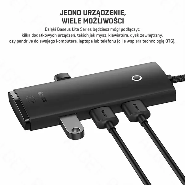 BASEUS Adapter HUB USB-C do 4x USB-A 100cm zdjęcie 1