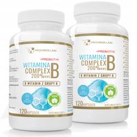 Witamina B-200 B5 B6 B9 B7 B1 B2 B12 B12 240 kaps