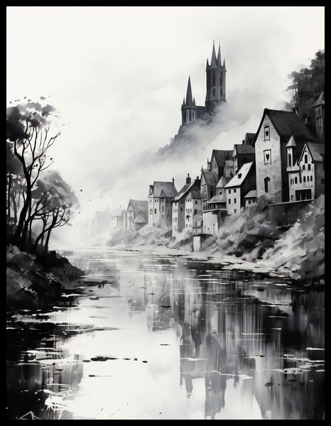 Plakat 50x65cm Mglisty Refleks zdjęcie 2