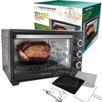 PIEKARNIK ELEKTRYCZNY Z KONWEKCJĄ ROŻNEM I RUSZTEM 25L TERMOOBIEG TERMOSTAT