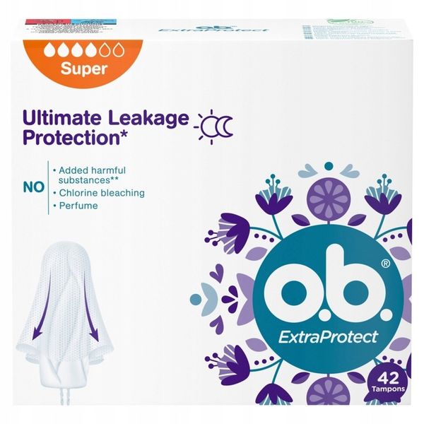 o.b. Extra Protect Super tampony 42 sztuki zdjęcie 3