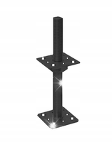 Podstawa słupa przykręcana regulowana M20 80x250x3mm czarna