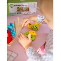 DLA DZIECI UKŁADANKA MONTESSORI PIRAMIDKA ZWIERZĄTKA
