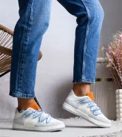 Szare sneakersy trampki niebieskie sznurówki Arcobaleno 39