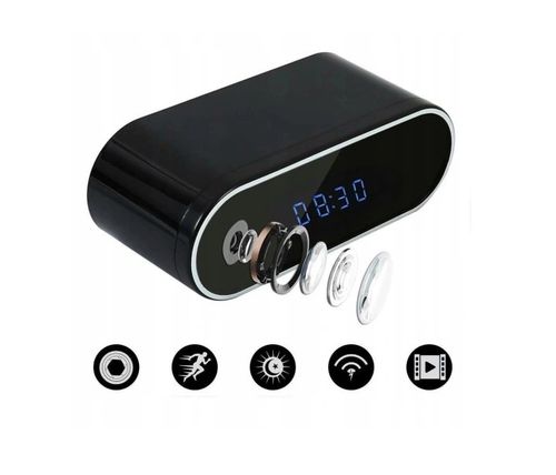 MINI KAMERA SZPIEGOWSKA UKRYTA BUDZIK ZEGAR WIFI FULL HD PODGLĄD NA na Arena.pl