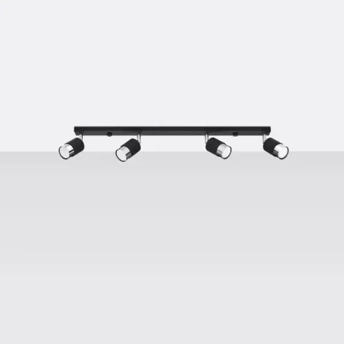 Plafon NERO 4 czarny/chrom na Arena.pl