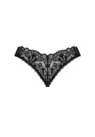 stringi koronkowe czarne otwarte donna xs/s od obsessive.