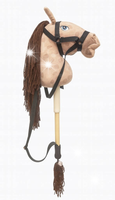 EleFun HOBBY HORSE Koń na Kiju jasny brąz brązowy w łatki