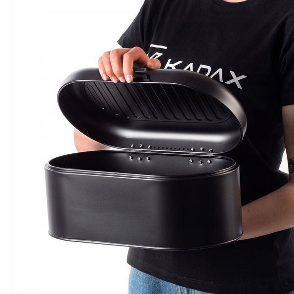 Chlebak Pojemnik Na Pieczywo Chleb Duży Stalowy zdjęcie 2