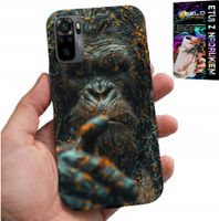 ETUI DO XIAOMI NOTE 10 / 10S - MAŁPA, MAŁPKA, GORYL, ZWIERZĘTA + SZKŁO