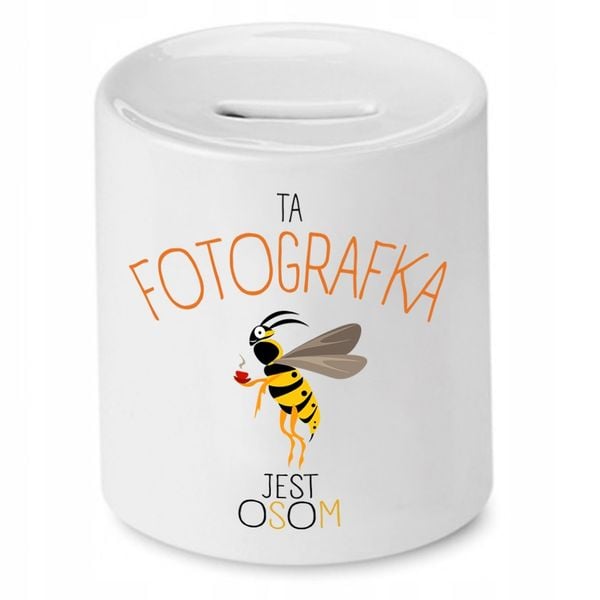 Skarbonka Dla Fotografa Jest Osom Prezent Z Nadrukiem Ze Zdjęciem zdjęcie 1