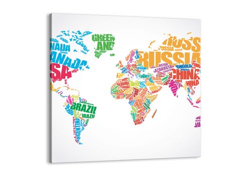 Obraz Na Płótnie - Mapa Kontynent - 60X60 Cm - Ac60X60-2860 na Arena.pl