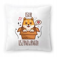 Poduszka Dla Oskara Na Urodziny Ze Zdjęciem Na Prezent Biała 40X40 Cm