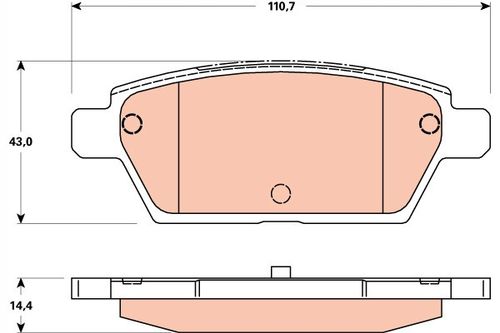 KLOCKI HAMULCOWE TYŁ GDB3517 TRW MAZDA 6 I na Arena.pl