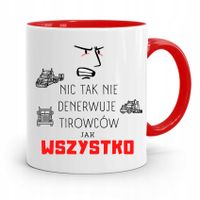 Dla Tirowca Kierowcy Tira Kubek Czerwony Prezent Z Nadrukiem Ze Zdjęciem