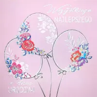 Karnet Kw Tł Balony Glamour