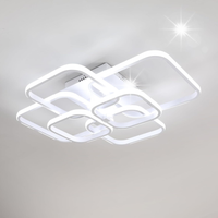 Lampa sufitowa wisząca zyrandol led kwadrat nowoczesny 72w 6500k do salonu