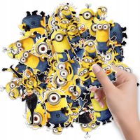 NAKLEJKI ETYKIETY NA ZESZYT NALEPKA Z POSTACIAMI MINIONKI WZORY 6 SZT