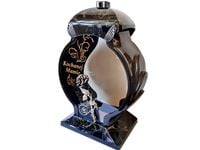 MAMA MAMIE ZNICZ LAMPION NA GRÓB OB CZARNO ZŁOTY MARMUR