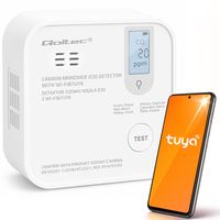 Czujnik czadu CO tlenku węgla WiFi Tuya LCD 85dB 10 lat Bezprzewodowy