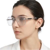 Okulary fotochromowe kat.0-2 przeciwsłoneczne bezramkowe STLF-12A srebrne