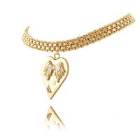 choker z sercem z kolekcji angel (c23/zwe/44au)