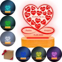 PREZENT NA WALENTYNKI DLA CHŁOPAKA DZIEWCZYNY grawerowana lampka nocna LED