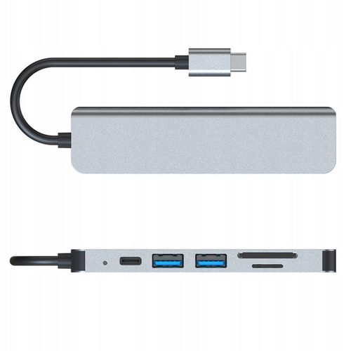 Adapter Hub USB C 3.0 CZYTNIK TF HDMI 4K 6w1Mac PD na Arena.pl