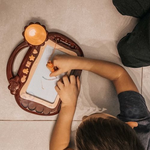 WOOPIE Znikopis Tablica Magnetyczna Kolorowa Stempelki Bordowy na Arena.pl