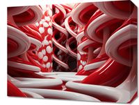 Obraz 50x40cm Czerwone Wiry