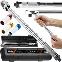 ZESTAW Klucz Dynamometryczny z Blokadą Blokada 1/2 " 42-210nm 3 NASADKI