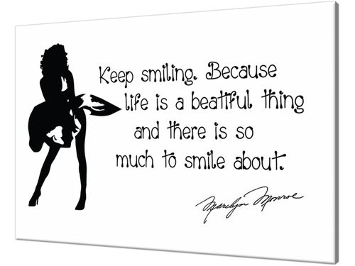 Obraz z napisem Keep smiling 60x40cm na Arena.pl