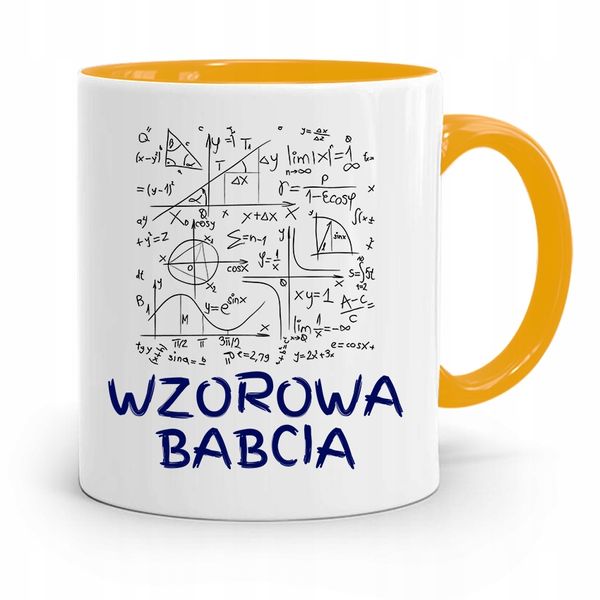 Kubek Żółty Dzień Babci Wzorowa Babcia Prezent Z Nadrukiem Ze Zdjęciem zdjęcie 1