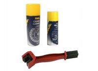 Zestaw czyszczenia i smarowania łańcucha szczotka Smar do łańcucha Mannol