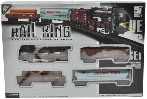 Kolejka rail king Parowóz + 3 Wagony na Arena.pl