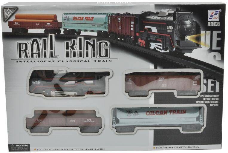 Kolejka rail king Parowóz + 3 Wagony zdjęcie 5