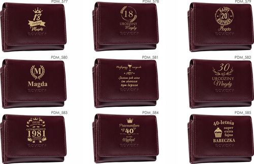 Damski portfel dla babci Portfele z grawerem TWÓJ TEKST personalizowany na Arena.pl