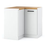 szafka kuchenna stojąca narożna duża pojemna z blatem 90cm blande biała mat