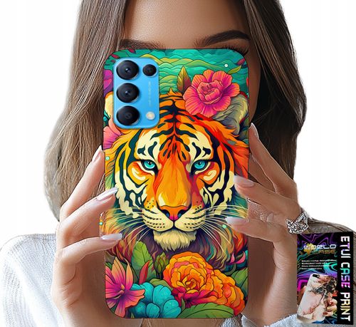 ETUI DO OPPO RENO5 4G 5G - ZWIERZĘCE WZORY TYGRYS TYGRYSEK CASE na Arena.pl