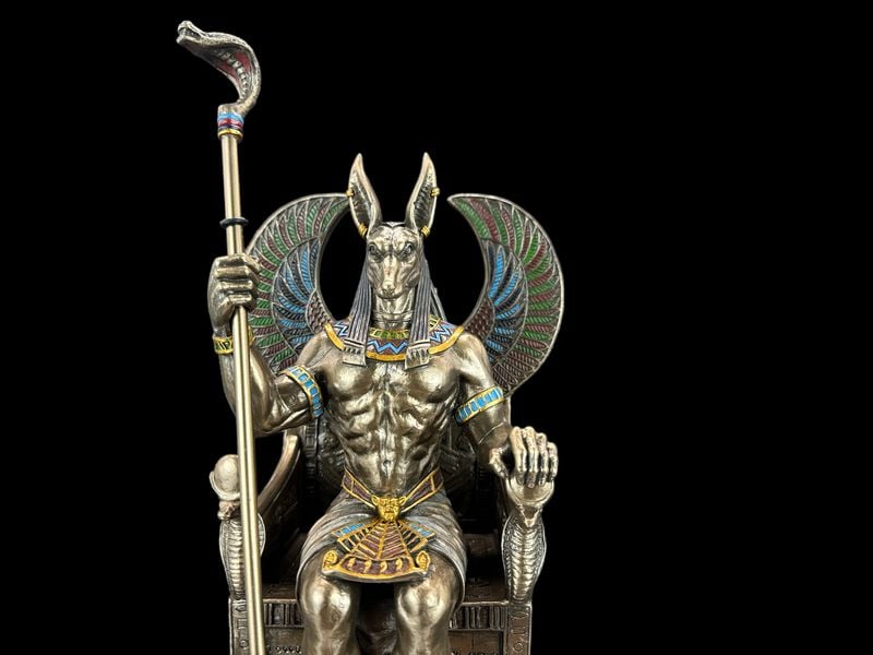 EGIPSKI BÓG ANUBIS NA TRONIE VERONESE (WU76733A4) zdjęcie 3