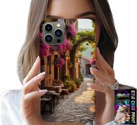 ETUI DO IPHONE 13 PRO MAX - MALOWNICZA ULICZKA Z KAWIARNIĄ + SZKŁO